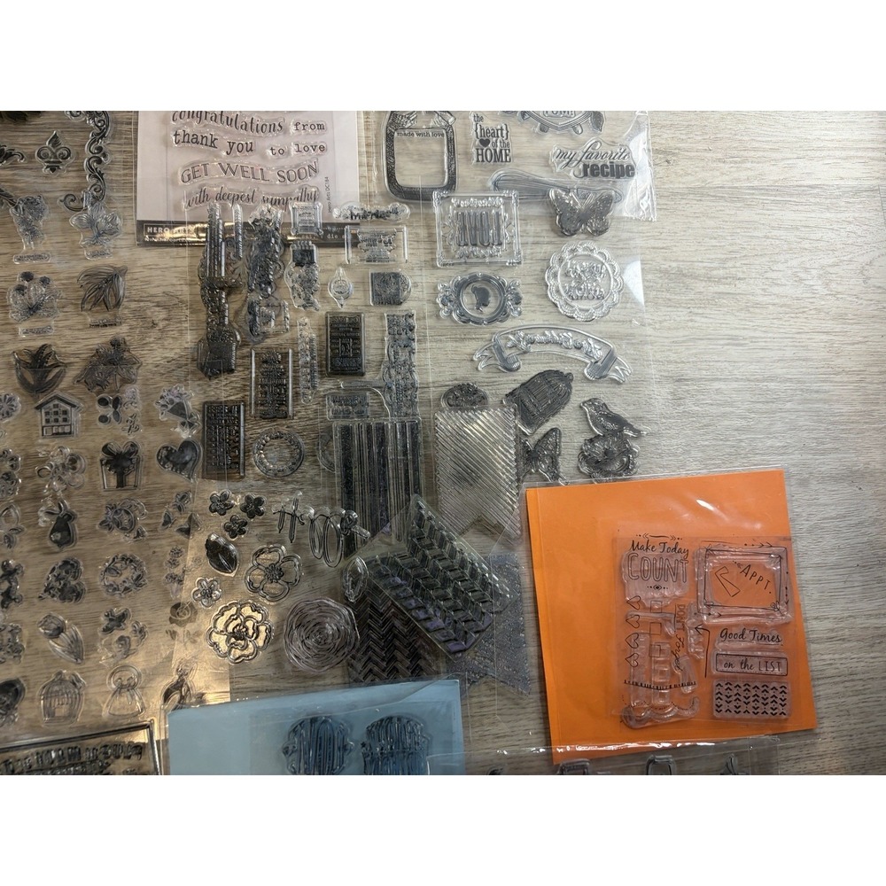 Lot of Scrapbooking Clear Stamps For Crafters Floral Months Retro Vintage - Picture 4 of 8